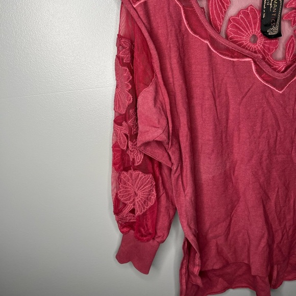 Free People x New Romantics Tropicali Lace Sweatshirt - Macaroon - Picture 6 of 12